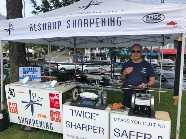 BeSharp Sharpening booth.