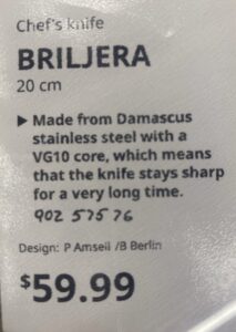 VG10 steel for $60 makes the Brijera knives BeSharp Sharpening's newest Best Value in Kitchen Knives.