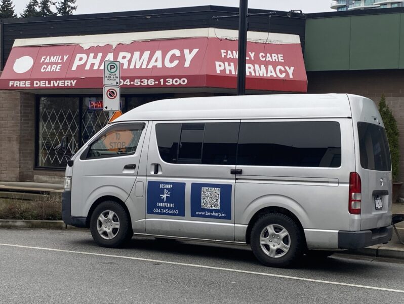 BeSharp Sharpening van near 1539 Johnson Road, White Rock