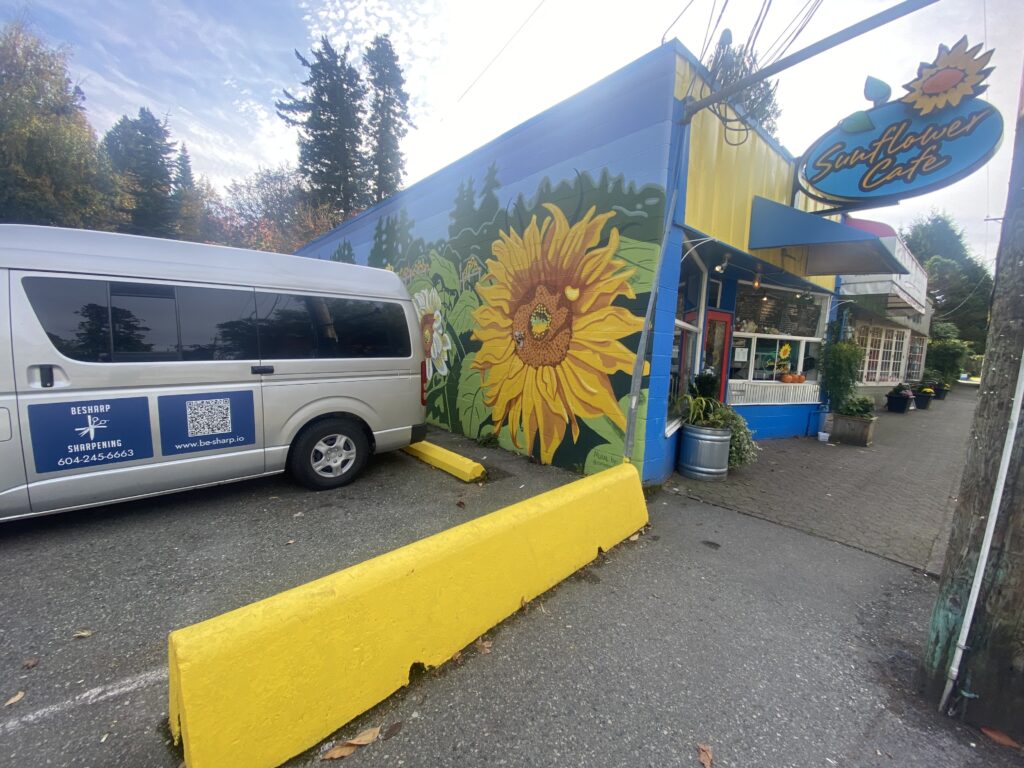 BeSharp Sharpening at Sunflower Cafe, 12310 Beecher Street, Surrey (Crescent Beach).